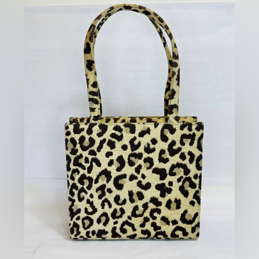 Isabella Fiore leopard print tapestry purse